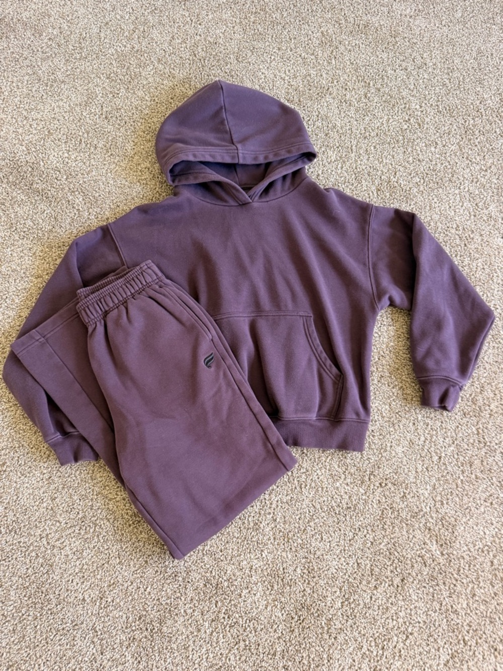 Fabletics Maroon Hoodie & Joggers Set